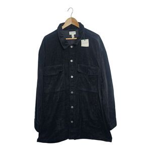 Arizona Men's Big and Tall Shirt Jacket Black Size 3XL Cotton Button Down